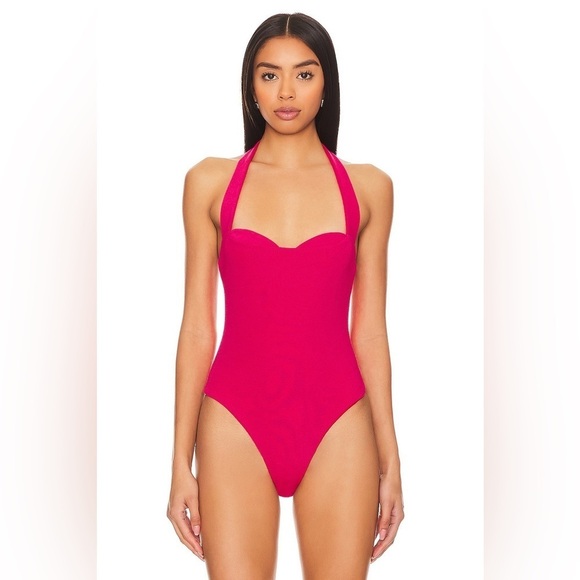 Lovers + Friends Tops - NWT - Lovers and Friends Dominique Bodysuit in Dark Pink - Size M